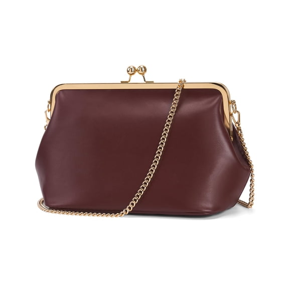 Bolso de mano CATSEA Kiss Lock bandolera de piel sintética para mujer