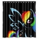 thumbnail image 1 of Cortina de ducha Rainbow Dash con ganchos (66 x 72 pulgadas), 1 of 3