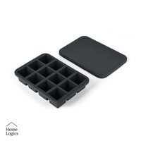 Moldes 12 Cubos Cubetas Hielo Silicona Con Tapa Home Logics