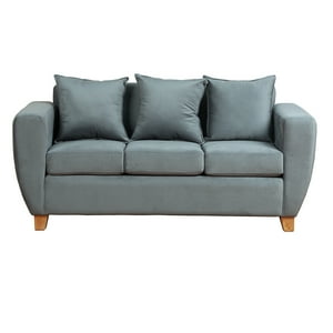 Muebles América - Sofá Florencia 3 Cuerpos Felpa Gris