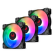 thumbnail image 1 of Kit 3 Ventiladores Cooler Kronos Boreal Argb, 120mm Negro, 1 of 3