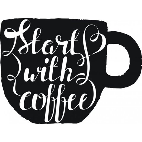 Rienda Libre Graphics - Decomural Start With Coffee Food Ws-45078