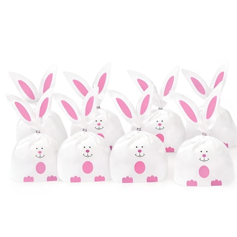 Pasteleriuscl - X200 Bolsas De Regalo De Pascua Bolsas De Recuerdos De Fiesta Para Regalo 22X13Cm Rosa 22X13Cm