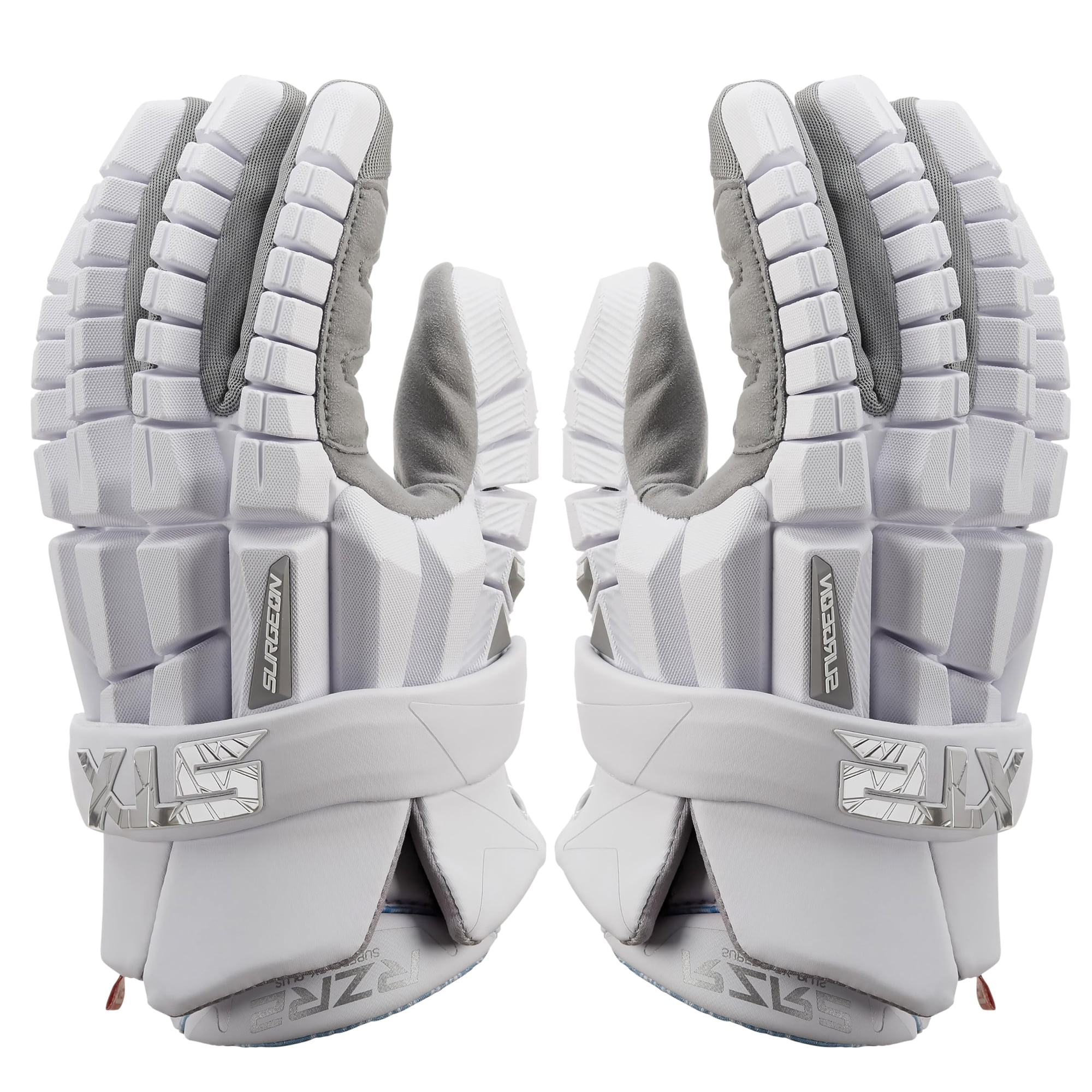 Guantes De Lacrosse Stx Surgeon Rzr 2 Blancos Talla M Para Adulto