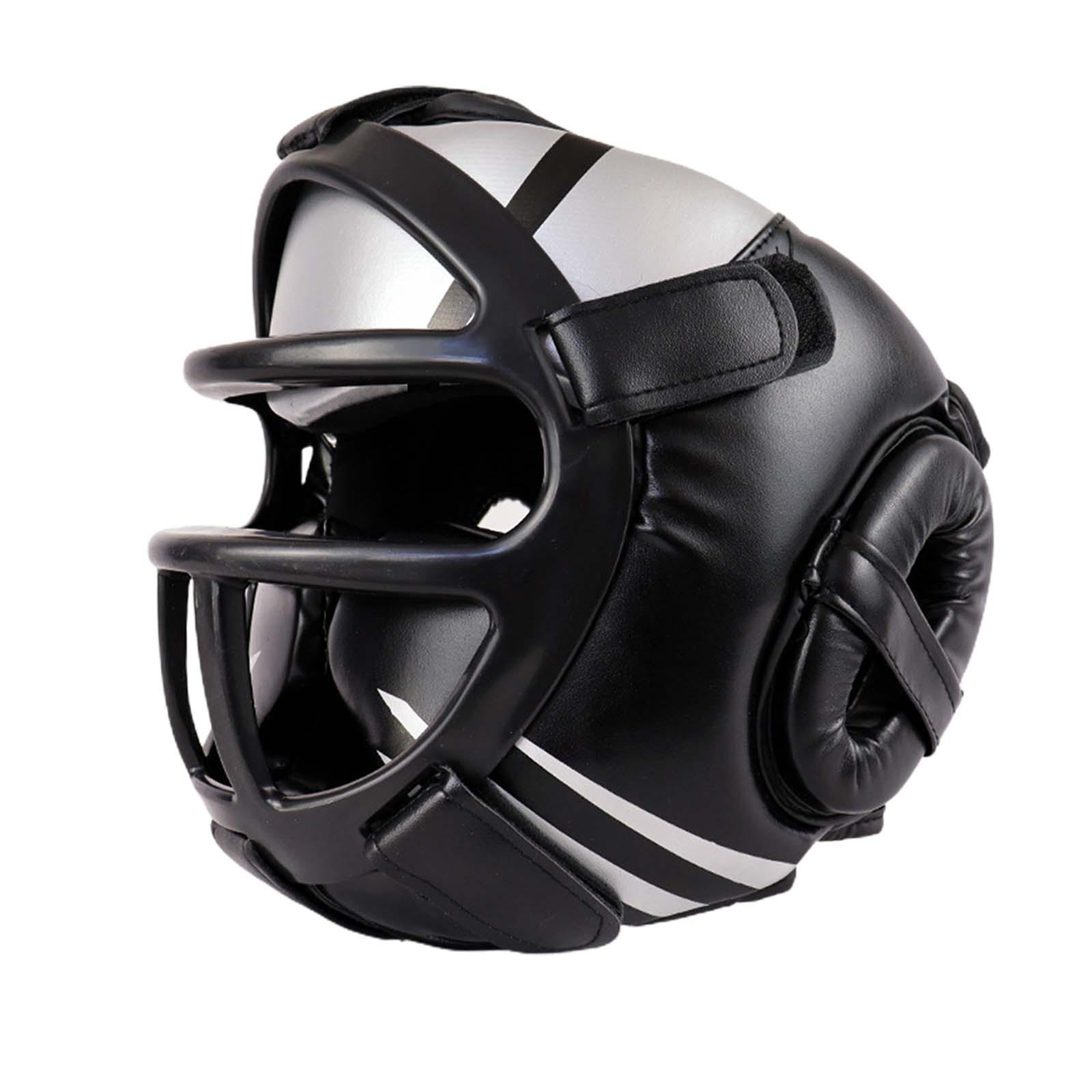 Ioensy - Casco De Boxeo Protector De Cara Completa Unisex Para Entrenamiento De Taekwondo Mma L Negro