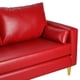 thumbnail image 2 of Sofá Sky 3 Cuerpos Más 2 Pouf Pu Rojo, 2 of 5