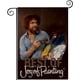 thumbnail image 1 of Bob Ross: El Placer de Pintar -bandera de jardín temática. Regalo perfecto para fans, amigos y familiares, ideal para actividades al aire libre y decoración de fiestas.28CM*45CM, 1 of 5