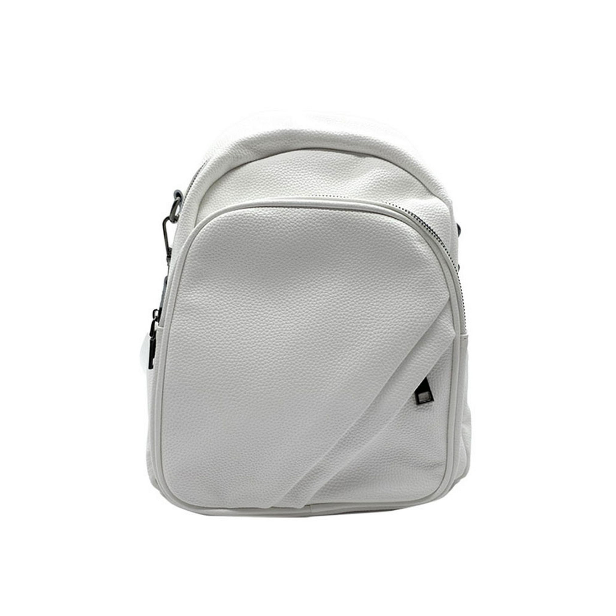 Todopiel - Mochila Cuero Blanco Cru74