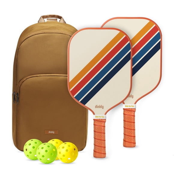 Set de palas de pickleball Dinkly, 2 raquetas de grafito y fibra de vidrio