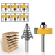 thumbnail image 3 of Juego de brocas Rabbet WSOOX con vástago de 1/4 pulgadas con 6 rodamientos, 3 of 8
