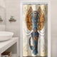 thumbnail image 1 of 1pc Elephant Flower Shower Curtain Set - Soft and Durable Bathroom Compartment Shower Curtain with 12pcs Plastic Hooks, 1 of 5