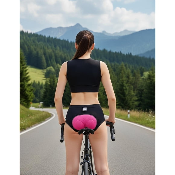 Calza De Ciclismo Gel, Short Ropa Interior Acolchada Mujer negro M