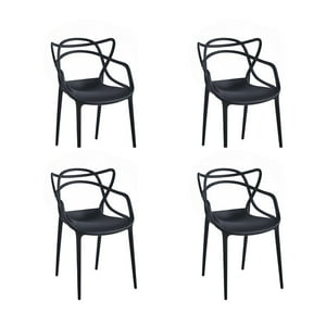 Klik Muebles - Pack De 4 Sillas Master - Negras