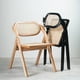 thumbnail image 2 of Silla de Comedor Plegable de Madera y Ratan, 2 of 6