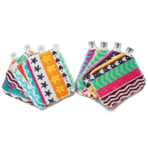 Scrubber Scrub Skoy Scrub, paquete de 8, reutilizable para limpieza de cocina