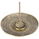 thumbnail image 1 of Quemadores de incienso redondos de bronce, porta incienso, disco quemador con patrón de flores de 9 agujeros, para regalo de incienso., 1 of 7