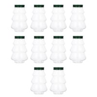Magideal - 10 Recipientes Para Bebidas, Botellas Transparentes Reutilizables, Decoración Navideña, Pequeñas Botellas Vacías Para Uso En Interiores, Gimnasio,