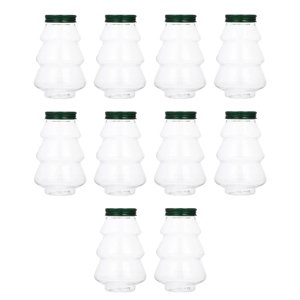 Magideal - 10 Recipientes Para Bebidas, Botellas Transparentes Reutilizables, Decoración Navideña, Pequeñas Botellas Vacías Para Uso En Interiores, Gimnasio,