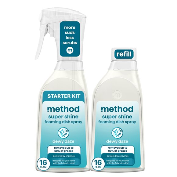 Method Spray para lavar platos Dewy Daze 473 ml – Kit de inicio