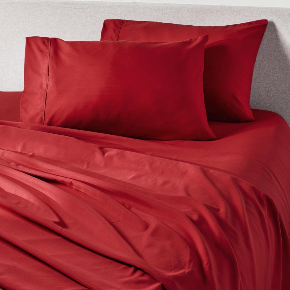 Sábanas PeachSkinSheets King Terciopelo Rojo Refrescantes