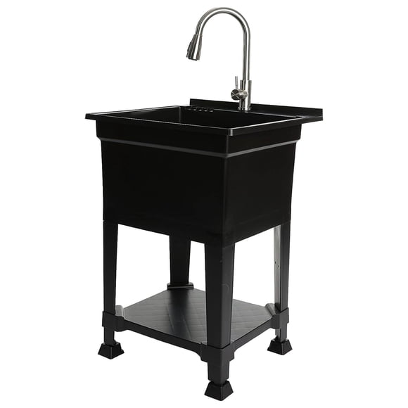 Lavadero UTILITYSINKS independiente 61 x 61 x 91 cm negro
