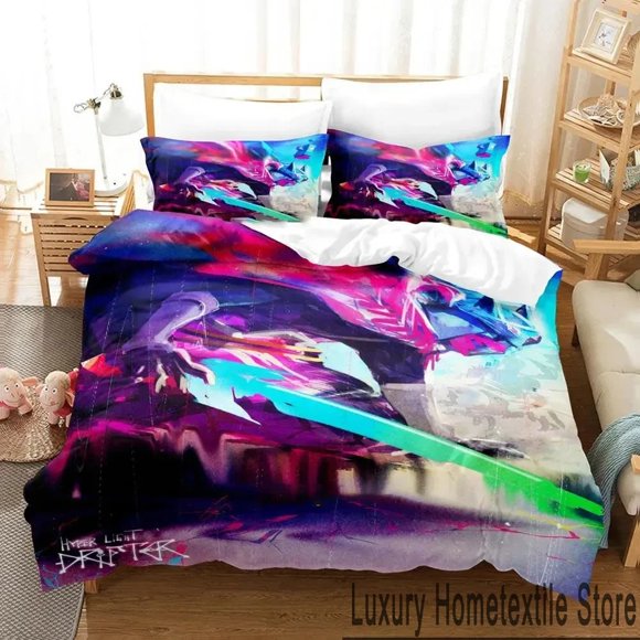 Hyper Light Drifter Bedding Set Duvet Cover Bed Set Quilt Cover Pillowcase Comforter Size Boys Adult Bedding Bed Sheets