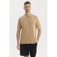 Fashionspark - Polera Hombre Cuello Camisero Beige