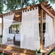thumbnail image 1 of Enhance Your Outdoor Living Space with 1pc Waterproof Tab Top Sheer Curtain - Lightweight, Sun-Protective and Beautifully Designed for Bedroom, Living Room, Patio, Porch, Pergola, Cabana Decor, 1 of 5