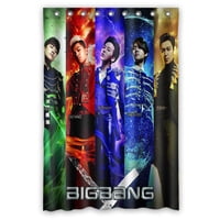 Pinghai - Cortina De Ducha Bigbang Con Ganchos (122 X 183 Cm)