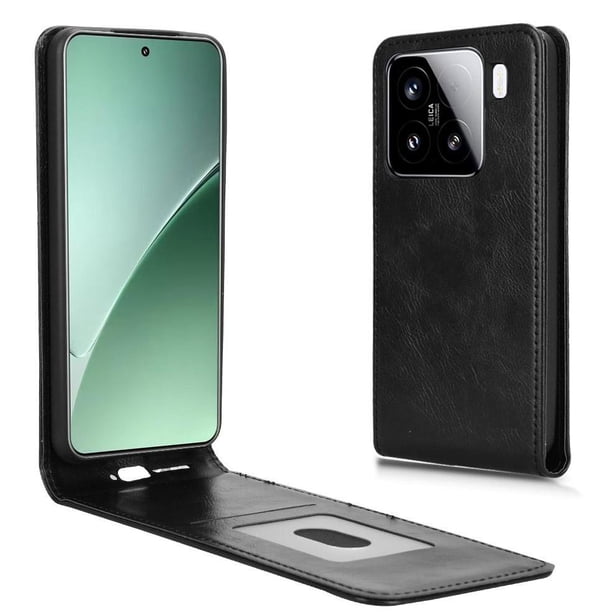 Funda tipo folio para Xiaomi 15 con soporte magnético y protección para la cámara Negro