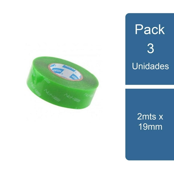 Pack 3 Cinta Doble Contacto Acrílica HPN 2mts x 19mm