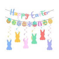 Bothyi - Feliz Pascua Banner Decoración Colgante De Pascua Para La Celebración Del Festival Hogar