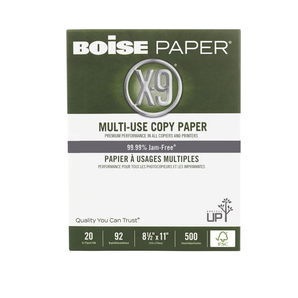 Papel para imprimir y copiar BOISE POLARIS X-9 tamaño carta, blancura 92