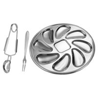 Bothyi - Sartén Para Ostras Con Compartimento Para Salsa, Plato Resistente Para Acampar, Barbacoa, Hotel B