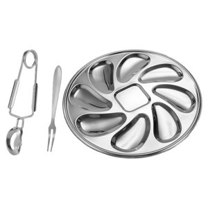 Bothyi - Sartén Para Ostras Con Compartimento Para Salsa, Plato Resistente Para Acampar, Barbacoa, Hotel B