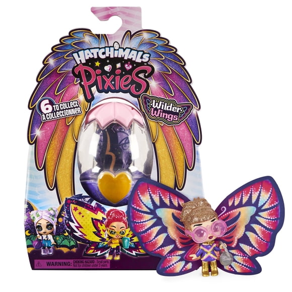 Toy Hatchimals Pixies Wilder Wings Pixie con alas de tela