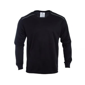 Jayson - Polera Dry Fit C/Antibacterial Ml Cuello Polo Y Reflectante Negro M
