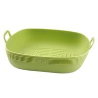 Magideal - Freidora De Aire Cuenco De Silicona Ensaladera De Verduras Horno Resistente Al Calor Bandeja Para Hornear Rectangular Verde