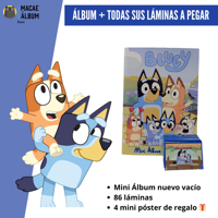 Macae - Mini Álbum Bluey + Todas Sus Láminas A Pegar
