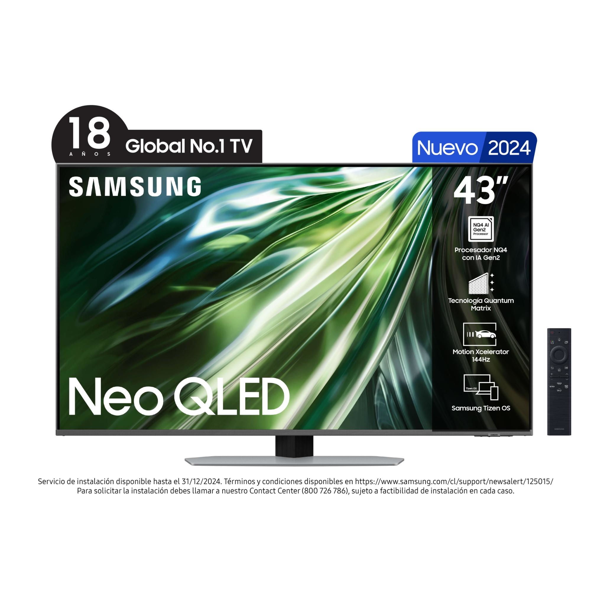 Televisor 43"" Neo Qled 4K Uhd Qn43Qn90Dagxzs Smart Tv Samsung