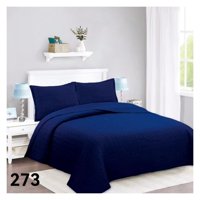 Genérico - Cubrecama Quilt Verano 2 Plazas - Azul Marino 273