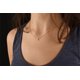 thumbnail image 2 of Collar MOMOL chapado en oro de 46 cm con inicial diminuta, 2 of 7