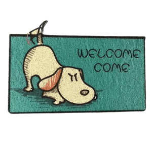 Estilodomus - Limpia Pies Alfombra Diseños Animalitos - Perro Agitando Cola