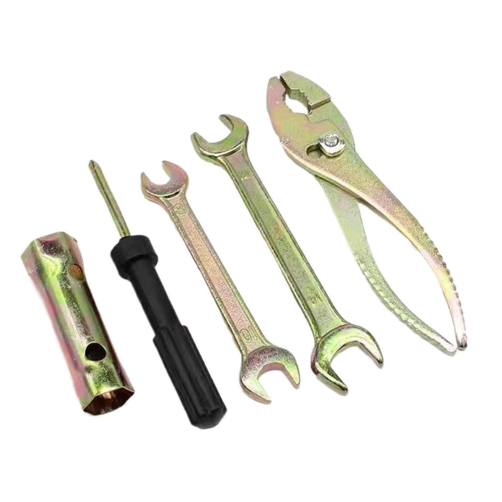 Magideal - Kit De 5 Herramientas Para Motocicleta, Herramienta De Extracción De Bujías, Herramientas De Reparación, Llaves Inglesas Y Destornillador Para Vfr750,