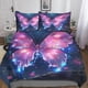 thumbnail image 1 of Funda nórdica de mariposa y flores, juego de ropa de cama para niños, funda nórdica colorida de microfibra con estampado 3D, juego de 3 piezas, funda nórdica con, 1 of 3