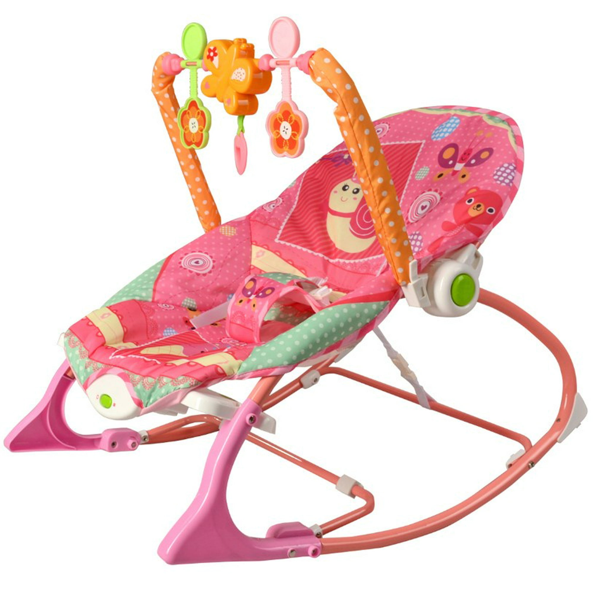 Jagima - Silla Mecedora Para Bebé Nido C/vibrador Rosado /