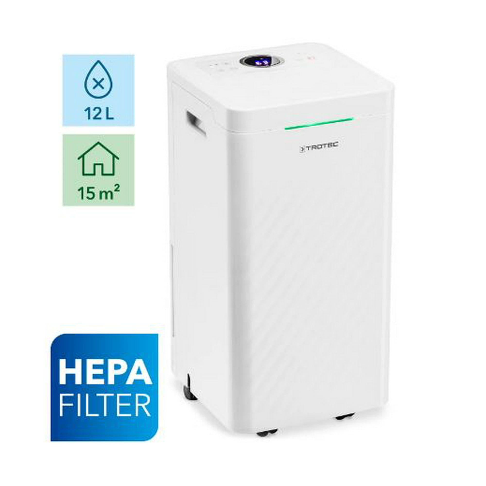 Trotec - Deshumidificador Y Purificador De Aire Ttk 27 Hepa - 12 Lts Día - 15m2