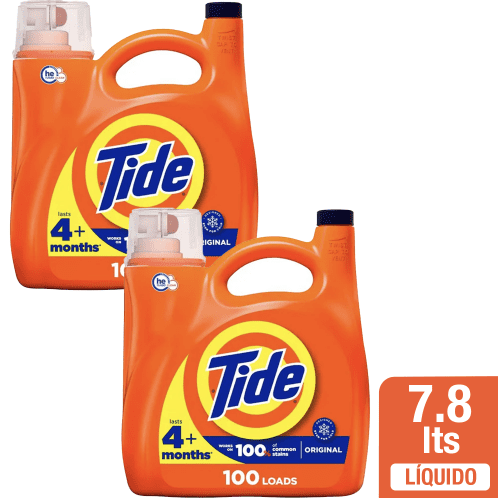 Pack x 2 Detergente Líquido Tide Original 3.9 L