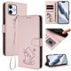 thumbnail image 2 of iPhone 12/12 Pro Funda Billetera con Estampado de Gato, Rosa, 2 of 6