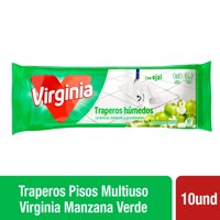 Trapero Húmedo Manzana Verde Bolsa Resellable 10 Un Virginia